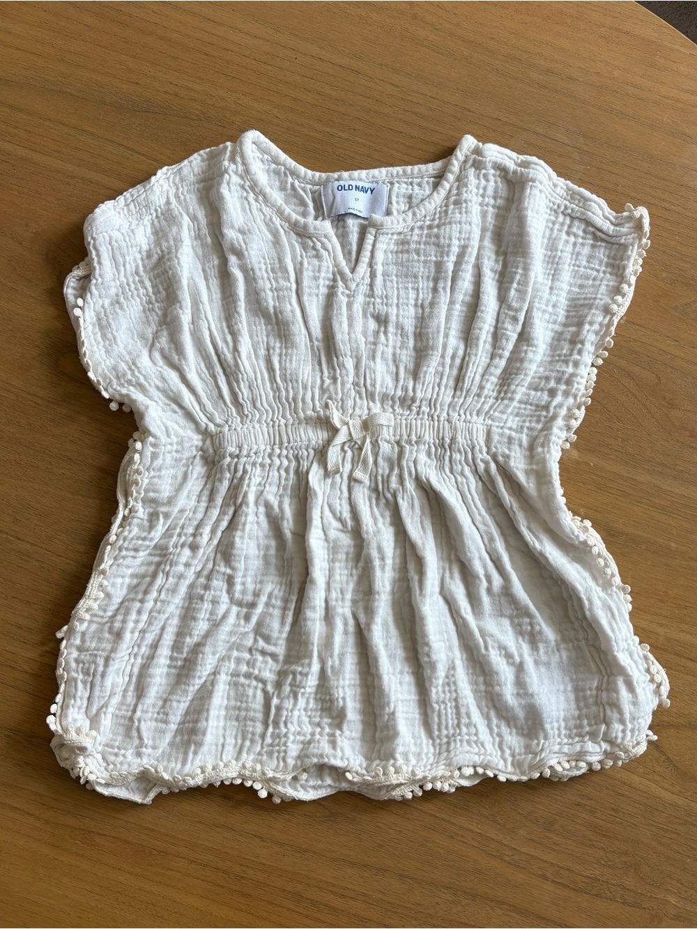 Old Navy Cream Textured Toddler Coverup